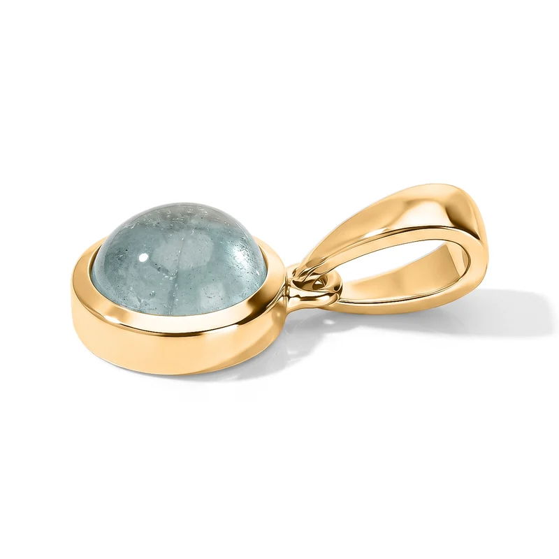 2er Set - EVER TRUE Milky Aquamarin Ring und Anhänger, (Größe 18.00) ca. 3.21 ct