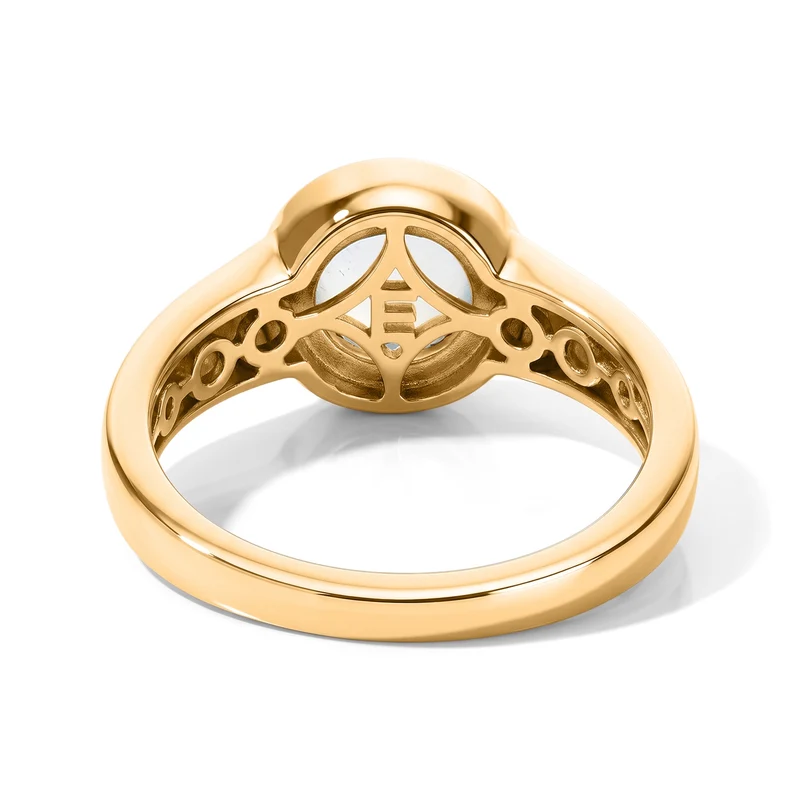 2er Set - EVER TRUE Milky Aquamarin Ring und Anhänger, (Größe 18.00) ca. 3.21 ct