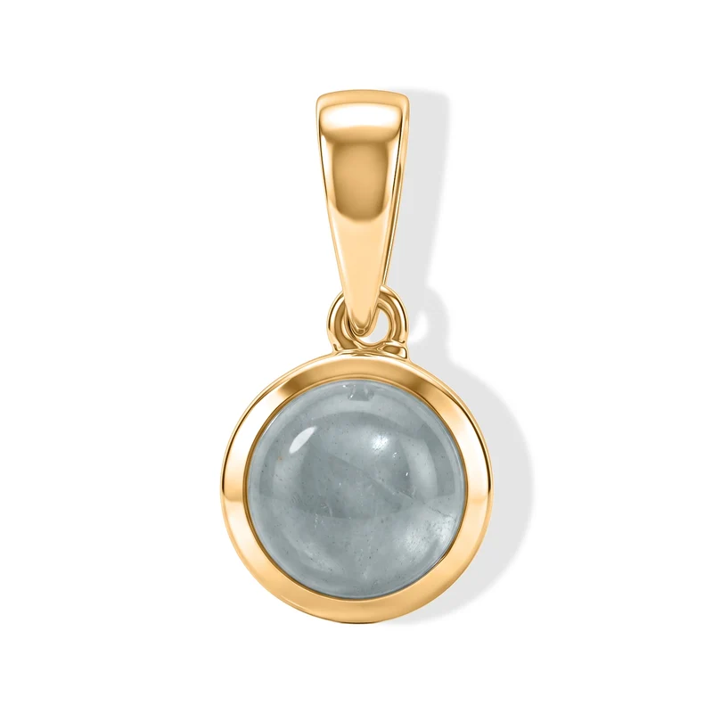 2er Set - EVER TRUE Milky Aquamarin Ring und Anhänger, (Größe 18.00) ca. 3.21 ct