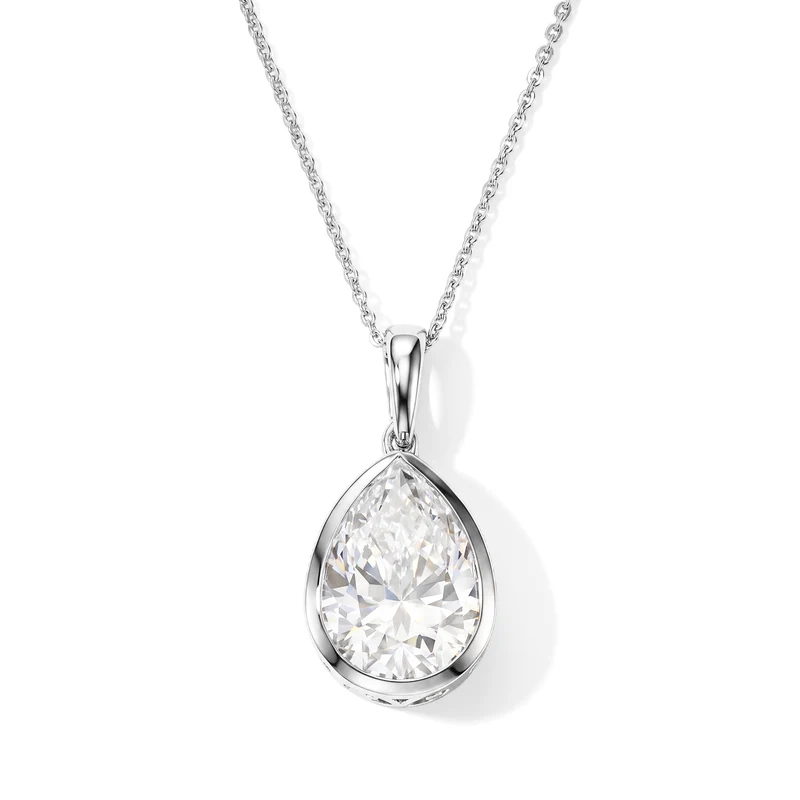 D'Joy Moissanit Schmuckset ca. 50 cm 925 Silber Rhodiniert ca. 5.15 ct