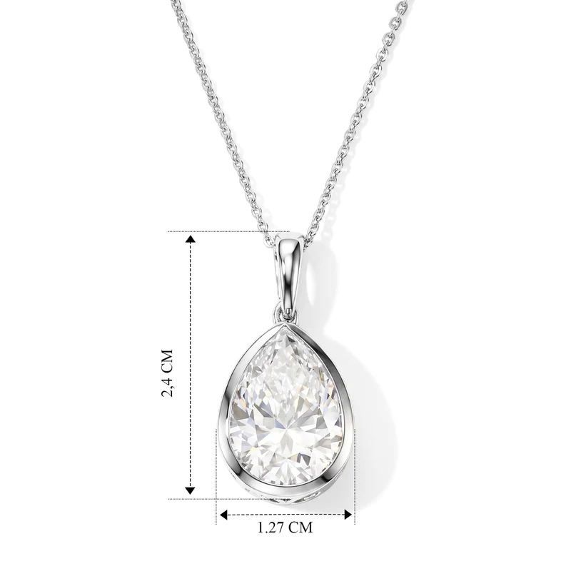 D'Joy Moissanit Schmuckset ca. 50 cm 925 Silber Rhodiniert ca. 5.15 ct