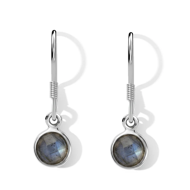 D'Joy Labradorit Ohrringe 925 Silber ca. 4.03 ct