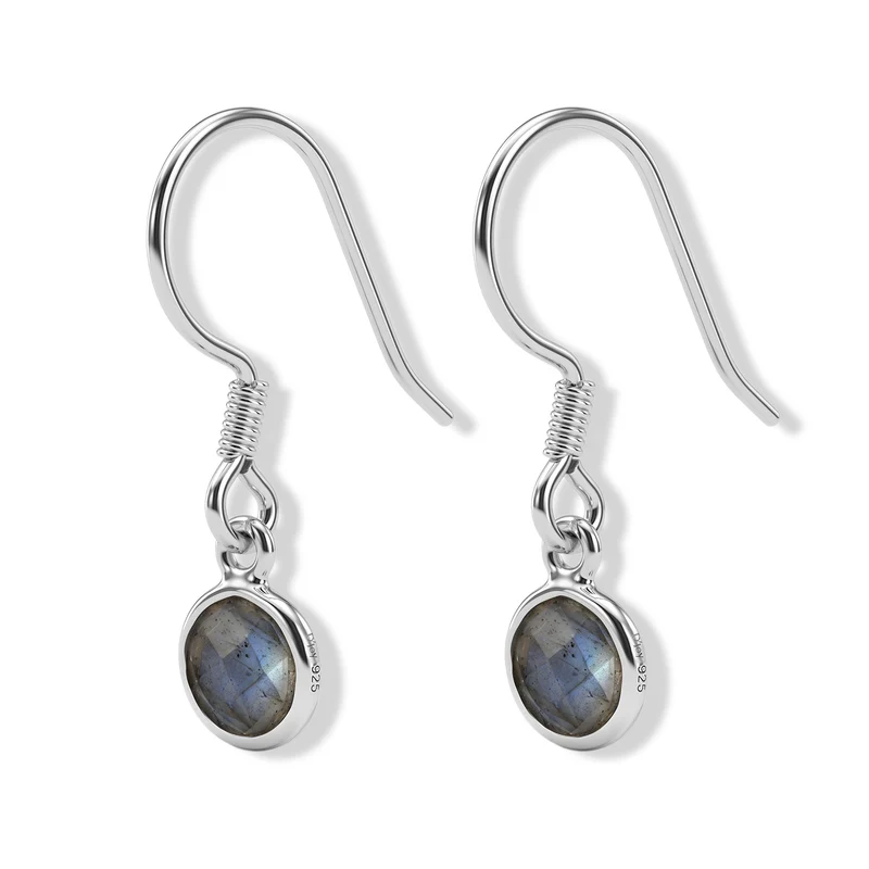 D'Joy Labradorit Ohrringe 925 Silber ca. 4.03 ct