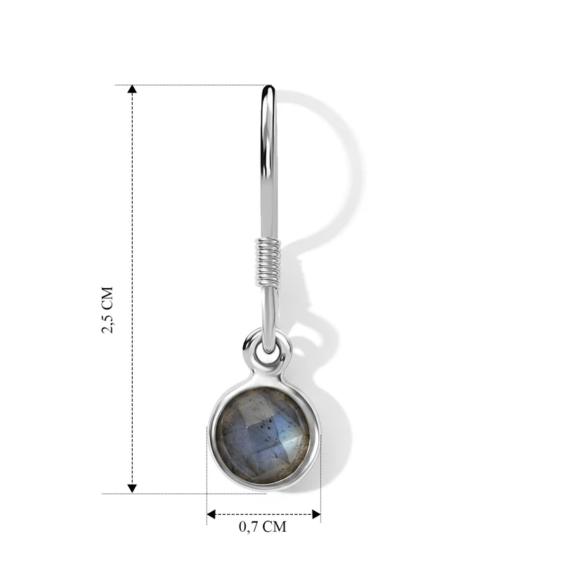 D'Joy Labradorit Ohrringe 925 Silber ca. 4.03 ct