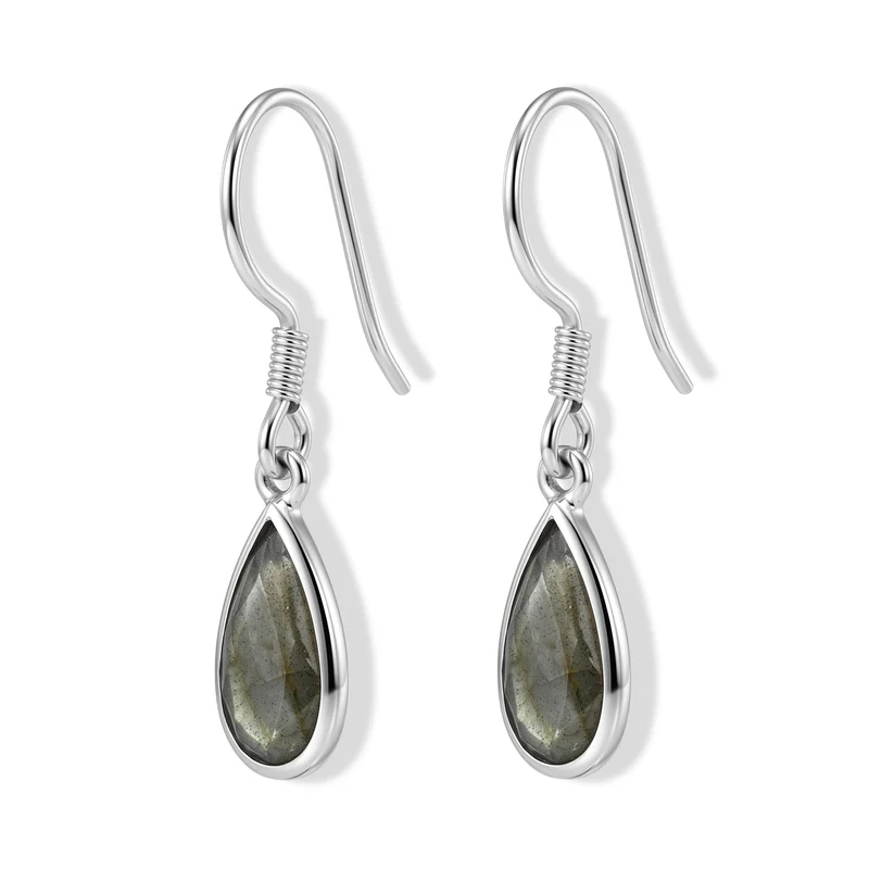 D'Joy Labradorit Ohrringe 925 Silber ca. 4.03 ct