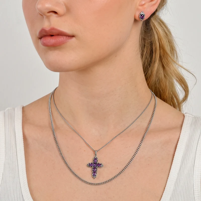 EVER TRUE Himmelblauer Topas Schmuckset ca. 50 cm ca. 4.95 ct