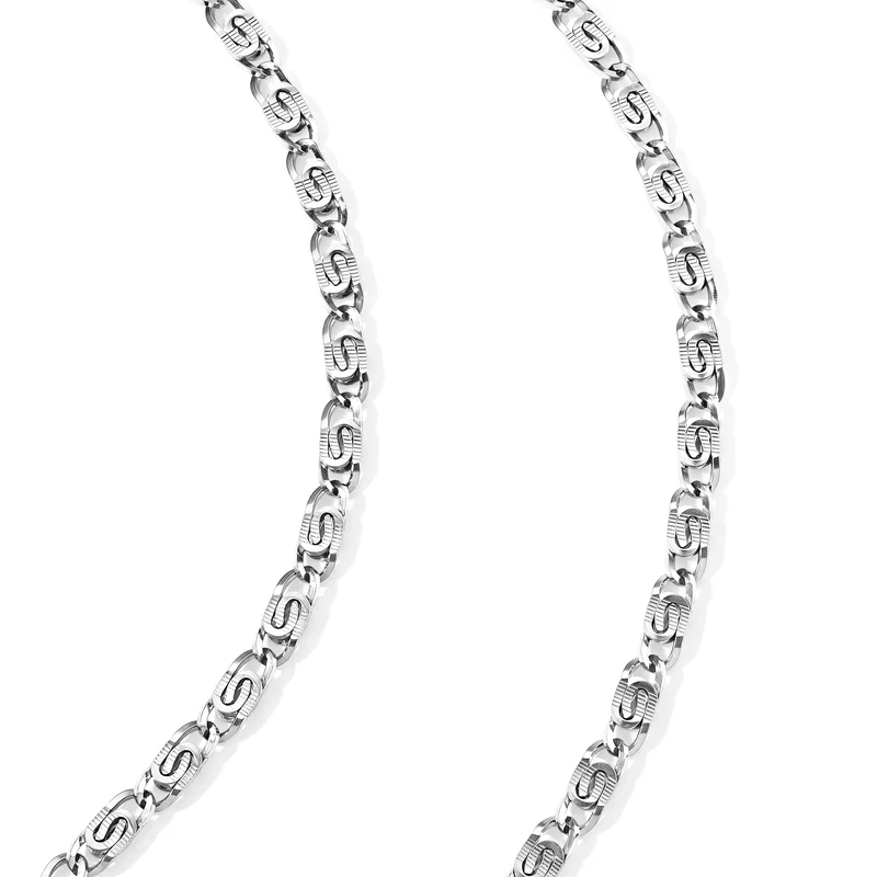 Doppelreihiges Layering-Design Halskette, 316L Edelstahl Ion-Gelbbeschichtung, ca. 45,00g