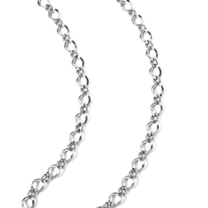 Doppelreihiges Layering-Design Halskette, 316L Edelstahl Ion-Gelbbeschichtung, ca. 45,00g