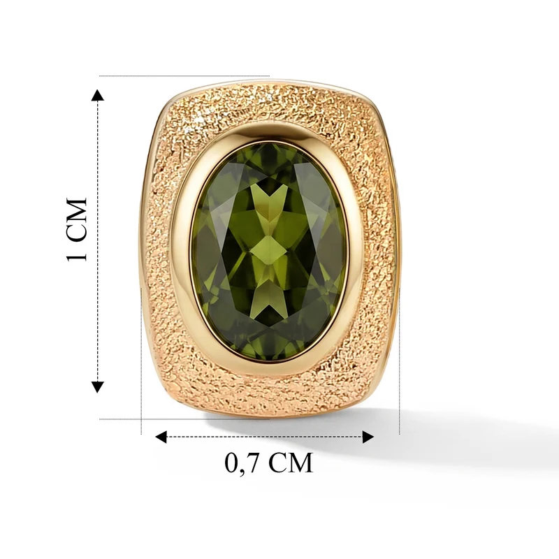 D'Joy Arizona Peridot Ohrringe 925 Silber Gold ca. 1.03 ct