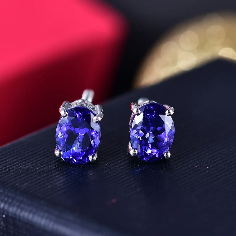 Rhapsody AAAA Tansanit Ohrringe 950 Platin ca. 2,33 ct.