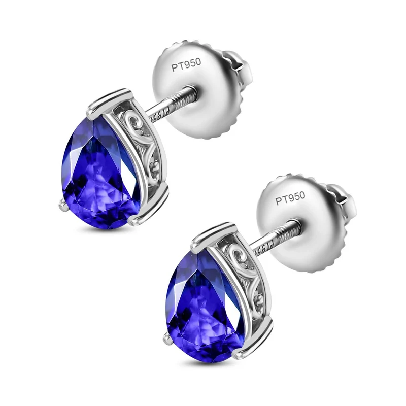 Rhapsody AAAA Tansanit Ohrringe 950 Platin ca. 2,33 ct.