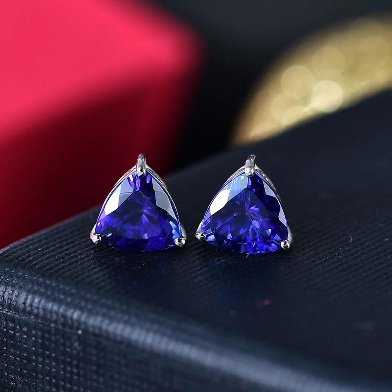 Rhapsody AAAA Tansanit Ohrringe 950 Platin ca. 2,33 ct.
