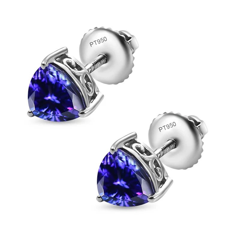 Rhapsody AAAA Tansanit Ohrringe 950 Platin ca. 2,33 ct.