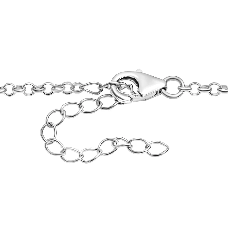 D'Joy AA Larimar und Labor Polki Diamant 45cm Halskette, 925 Silber rhodiniert - 136,27 ct.