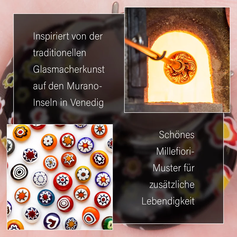 Murano-Stil Glas Ohrringe Reiner Edelstahl Standard