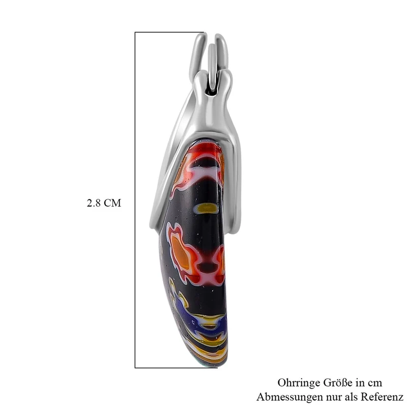 Murano-Stil Glas Ohrringe Reiner Edelstahl Standard