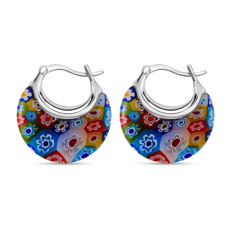Murano-Stil Glas Ohrringe Reiner Edelstahl Standard