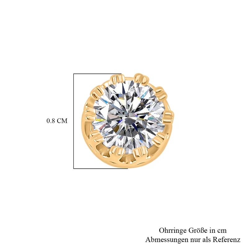 Moissanit Ohrringe 925 Silber rhodiniert ca. 2.00 ct