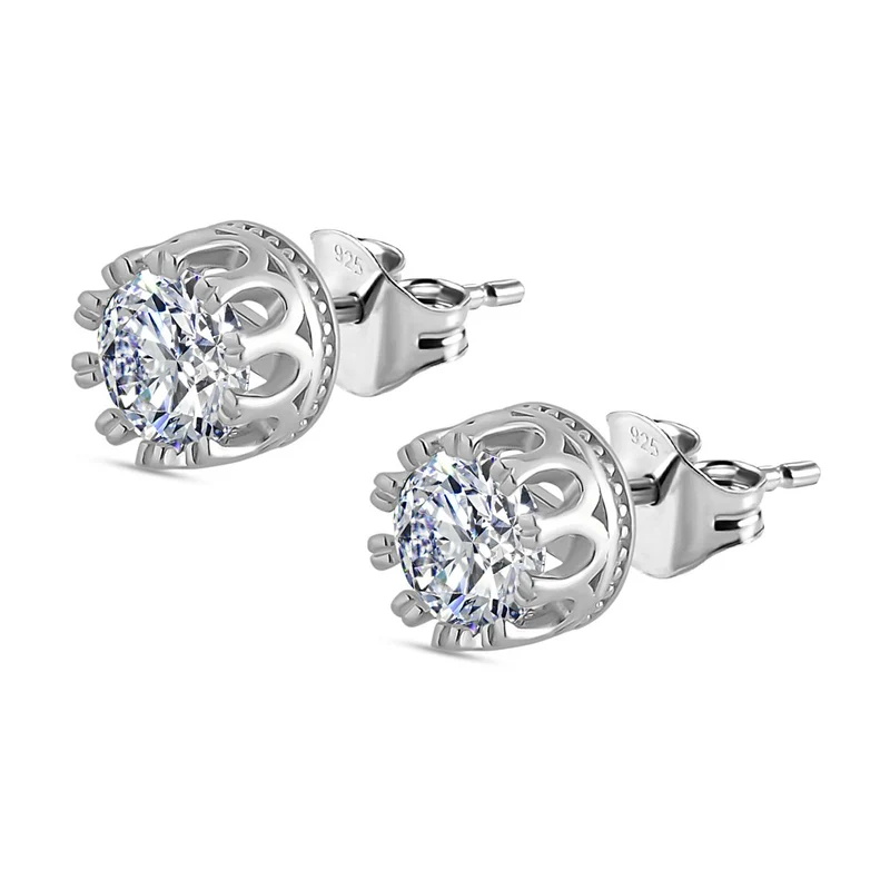 Moissanit Ohrringe 925 Silber rhodiniert ca. 2.00 ct