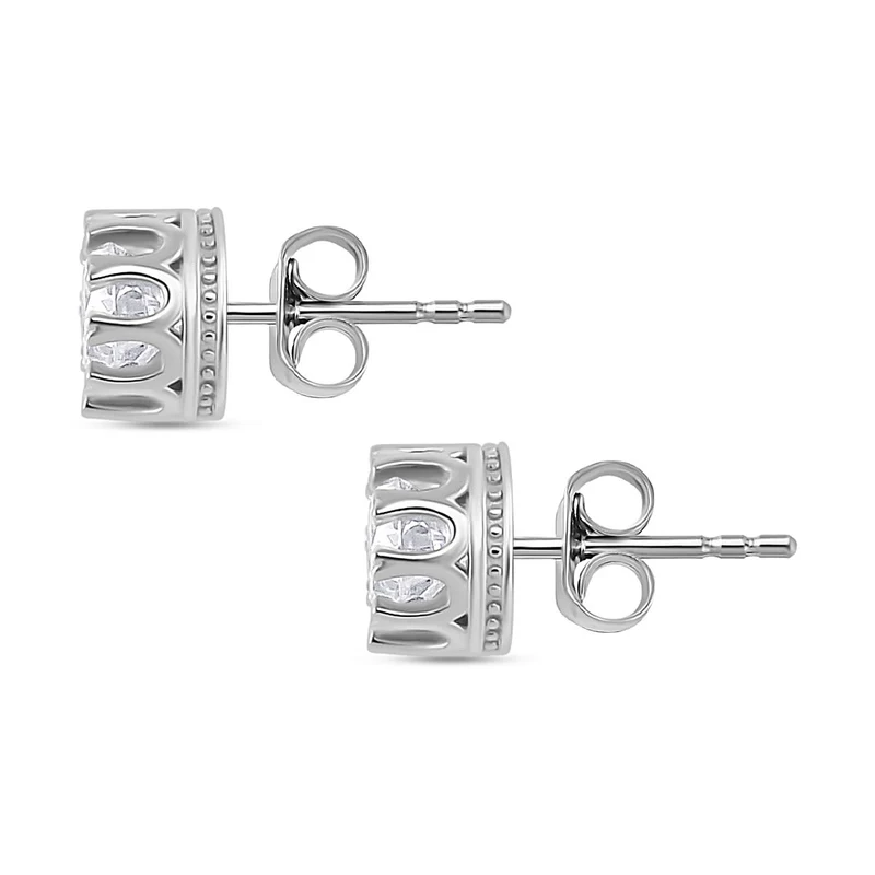Moissanit Ohrringe 925 Silber rhodiniert ca. 2.00 ct