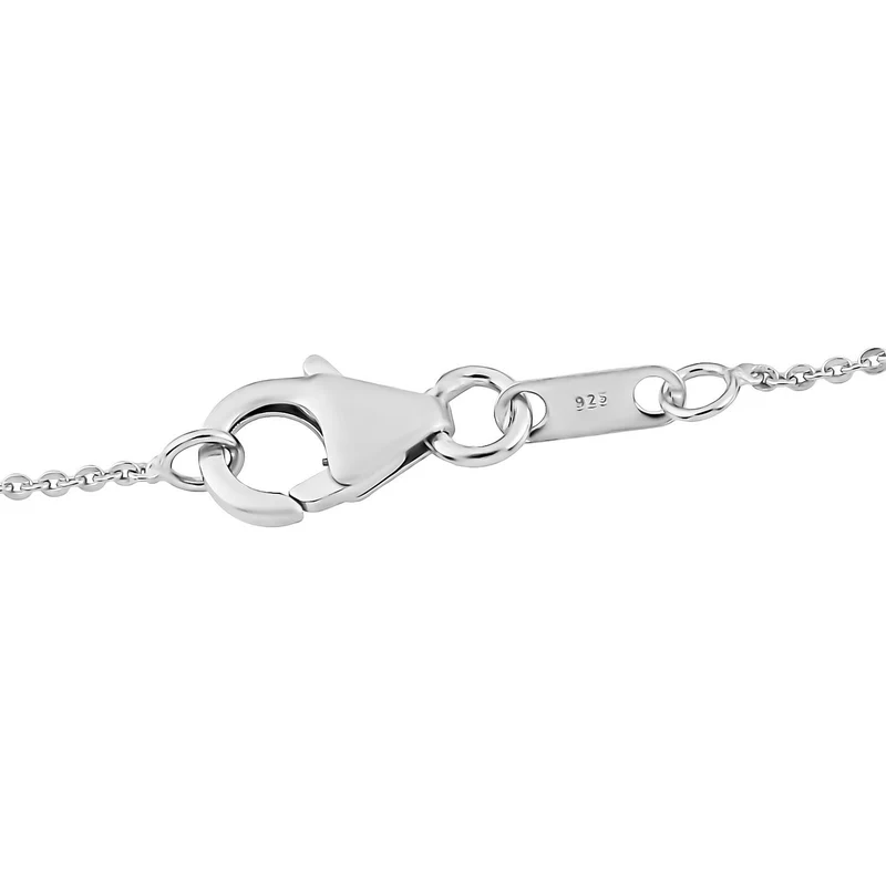 Himmelblauer Topas Anhänger mit Kette, ca. 50 cm, 925 Silber platiniert, ca. 6.14 ct