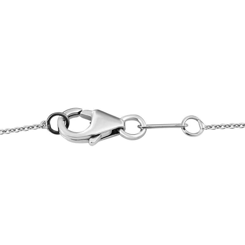 Labradorit und mehrfarbiger Edelstein-Anhänger mit Kette, 925 Silber platiniert ca. 8.05 ct