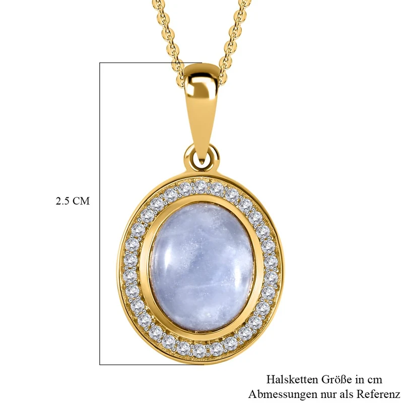 Natürlicher Hackmanit und weißer Zirkon-Anhänger mit Kette, 925 Silber Gelbgold Vermeil ca. 3,19 ct