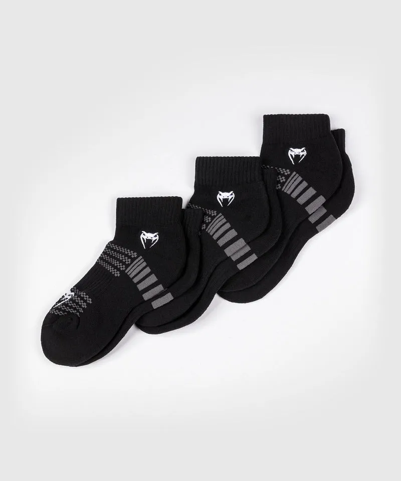 Pack de 3 Paires de Chaussettes Courtes Venum Vector - Noir/Gris