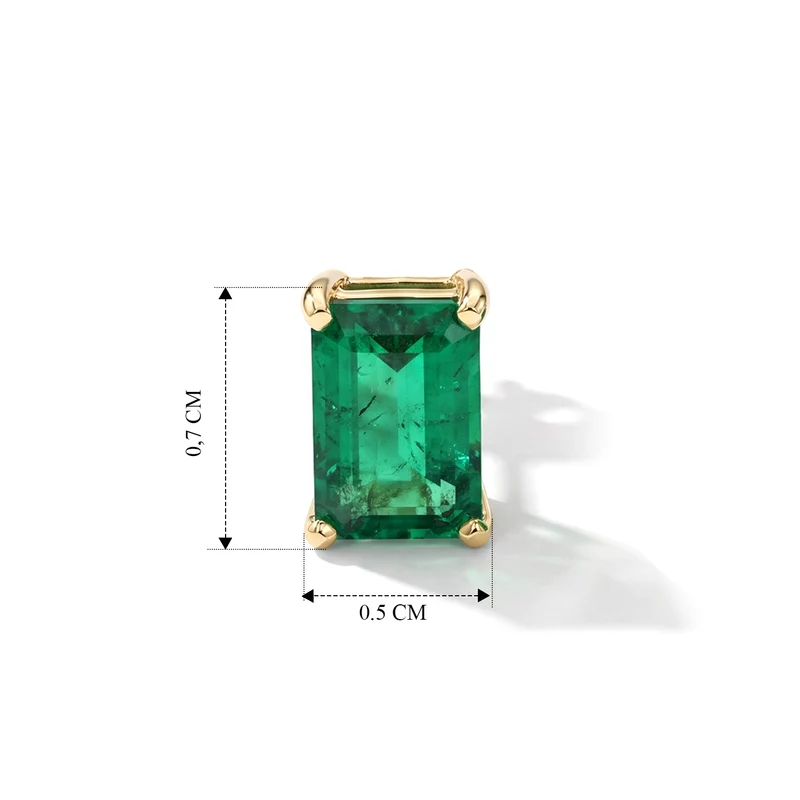 AAA Kagem sambische Smaragd Ohrringe in 375 Gold - 1,20 ct.