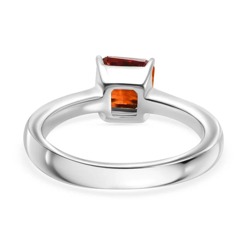 3er Set - Roter Diopsid Zirkonia Anhänger mit Kette, Ring und Ohrringe (Größe 21.00), Edelstahl