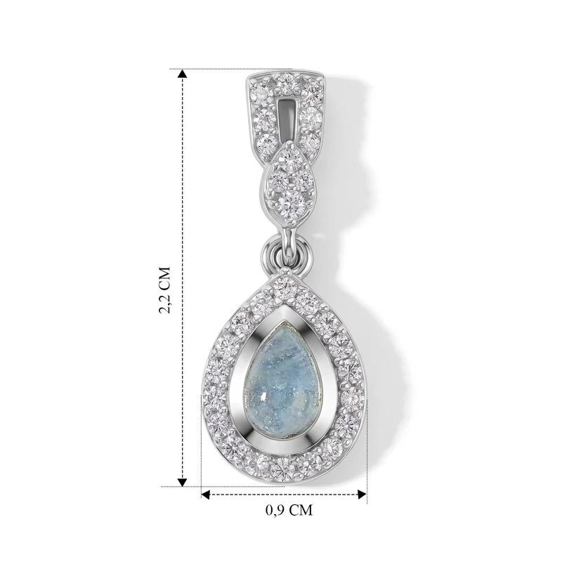 EverTrue milchige Aquamarin Ohrringe, Bronze mit Platin E-Beschichtung - 1,66 ct.