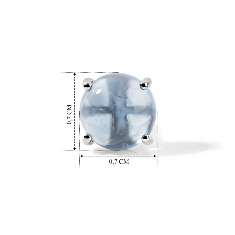 D'Joy milchige Aquamarin Ohrringe, 925 Silber rhodiniert - 3 ct.