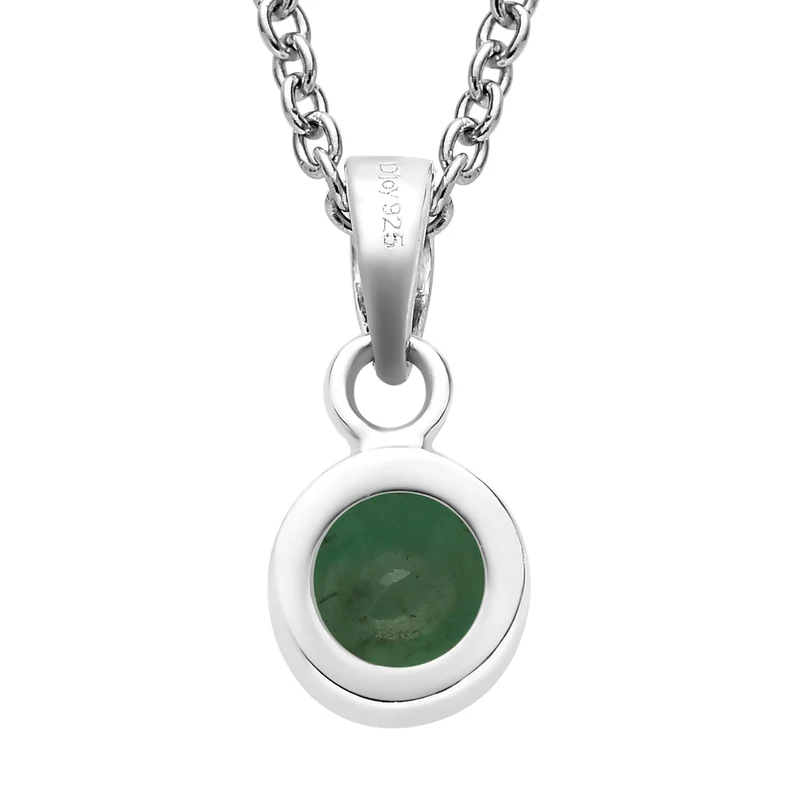 Socoto Smaragd-Anhänger mit Kette und Ohrringe, 925 Silber Edelstahl, ca. 1.69 ct