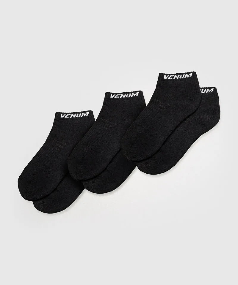 Chaussettes courtes Venum Essential (Lot de 3 paires) – Noir/Blanc