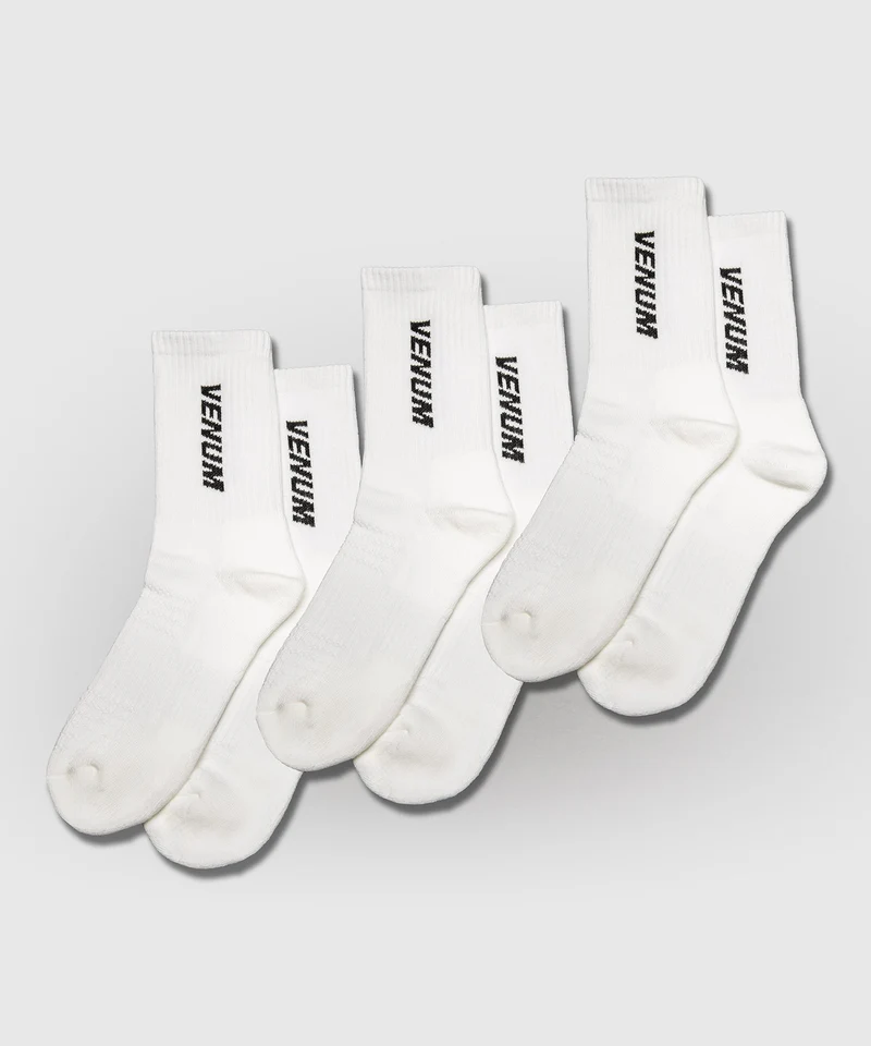 Chaussettes mi-longues Venum Essential – Blanc/Noir