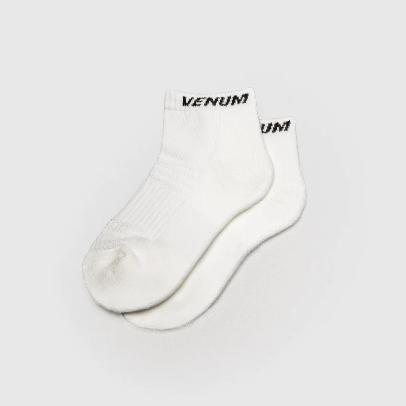 Chaussettes courtes Venum Essential (Lot de 3 paires) – Blanc/Noir