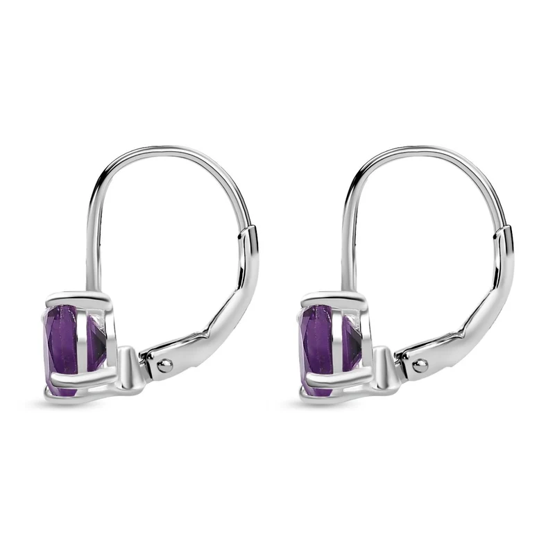Afrikanische Amethyst Ohrringe, 925 Silber - 1,83 ct.