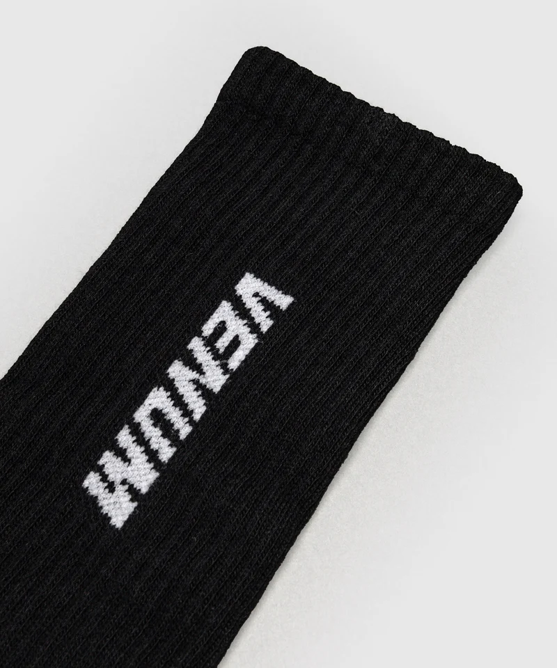 Chaussettes mi-longues Venum Essential – Noir/Blanc (Lot de 3 paires)