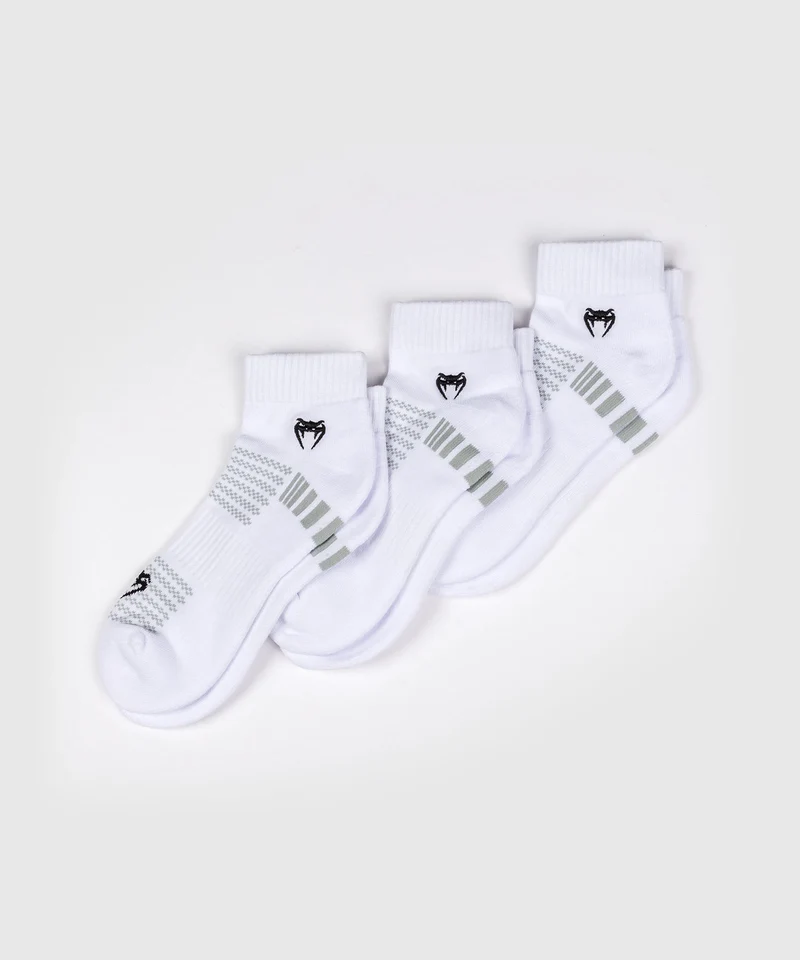 Pack de 3 Paires de Chaussettes Courtes Venum Vector - Blanc/Gris