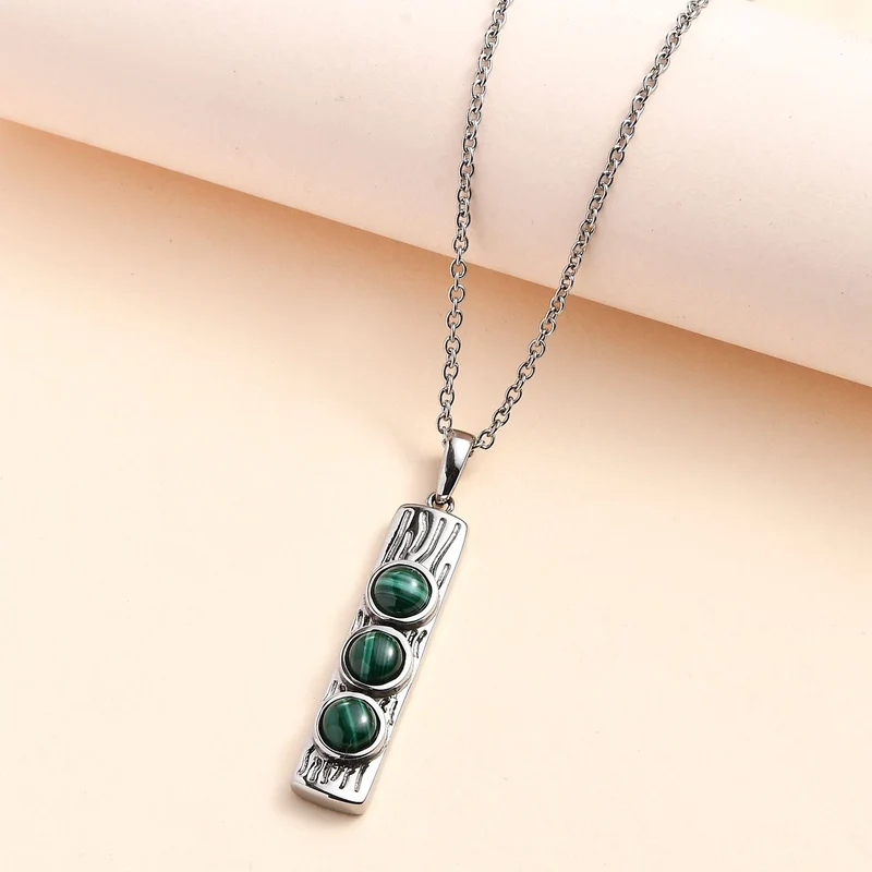 Malachit Schmuckset ca. 2,58 ct.