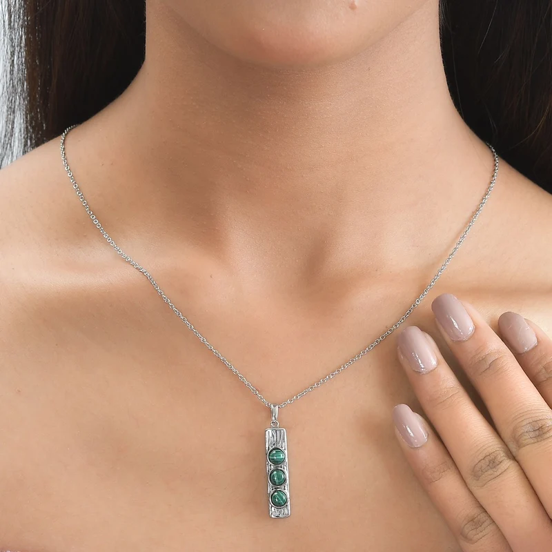 Malachit Schmuckset ca. 2,58 ct.