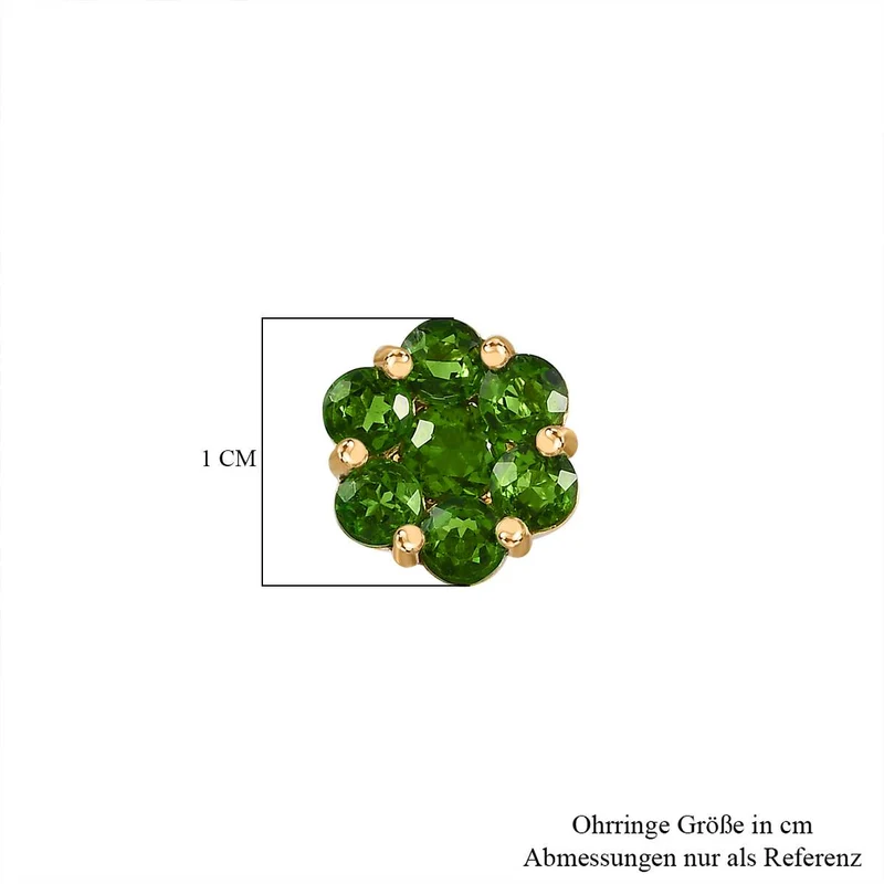 Mehrfarbige-Turmalin Ohrringe, 925 Silber platiniert, ca. 1.91 ct