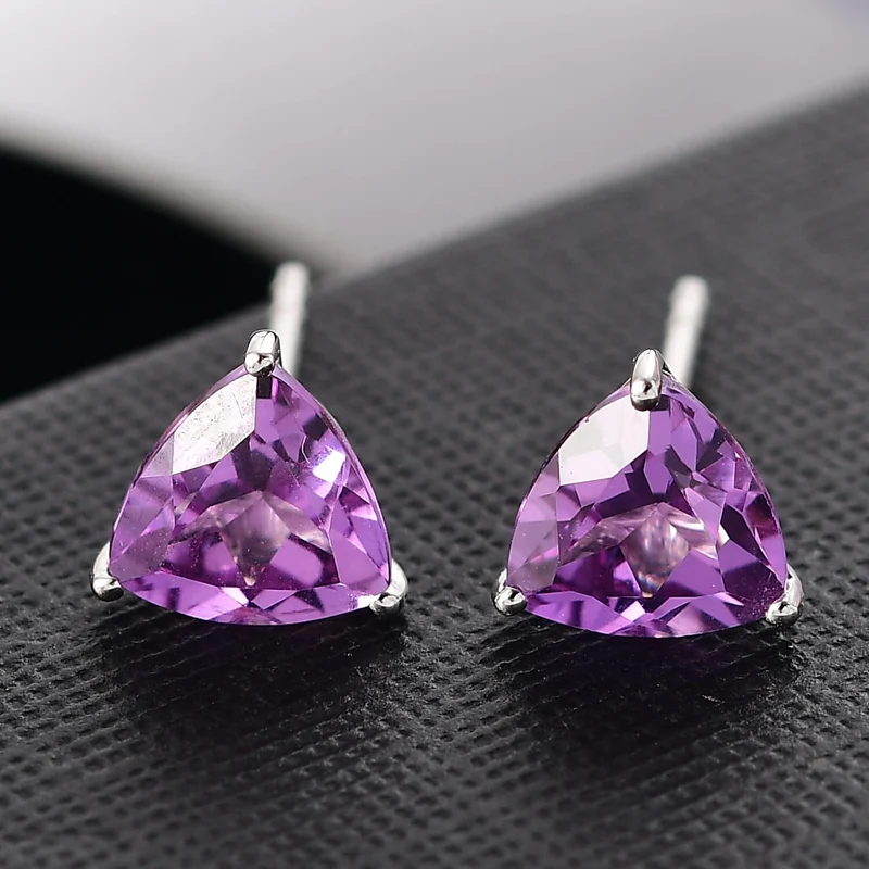 AAA Lab Grown Farbwechsel-Saphir Ohrringe 417 Gold (6-11 Werktage Lieferzeit) ca. 3.26 ct