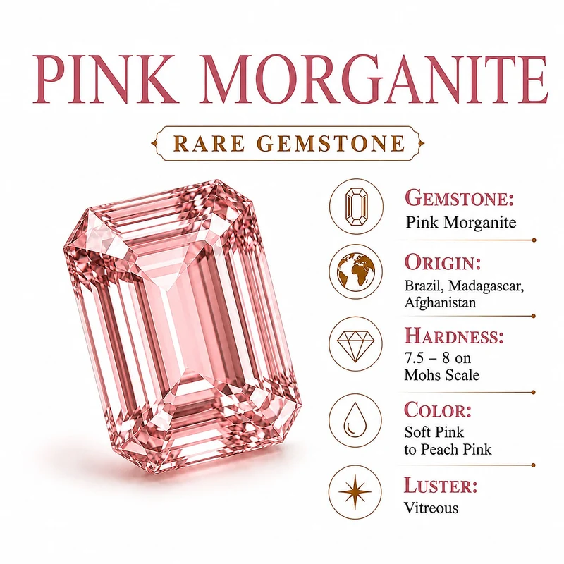 D'Joy AA Rosa Morganit, Moissanit AGI zertifiziert Schmuckset (10-15 Werktage Lieferzeit) ca. 45 cm 925 Silber 750 Roségold vermeil ca. 1,54 ct.