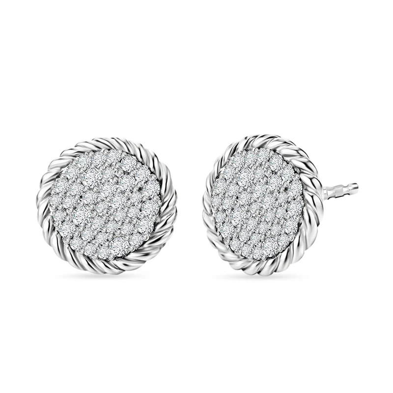 LUXURIANT (8-13 Werktage Lieferzeit) 0,50 ct. SI-GH Labor Diamant Ohrringe, 925 Silber rhodiniert