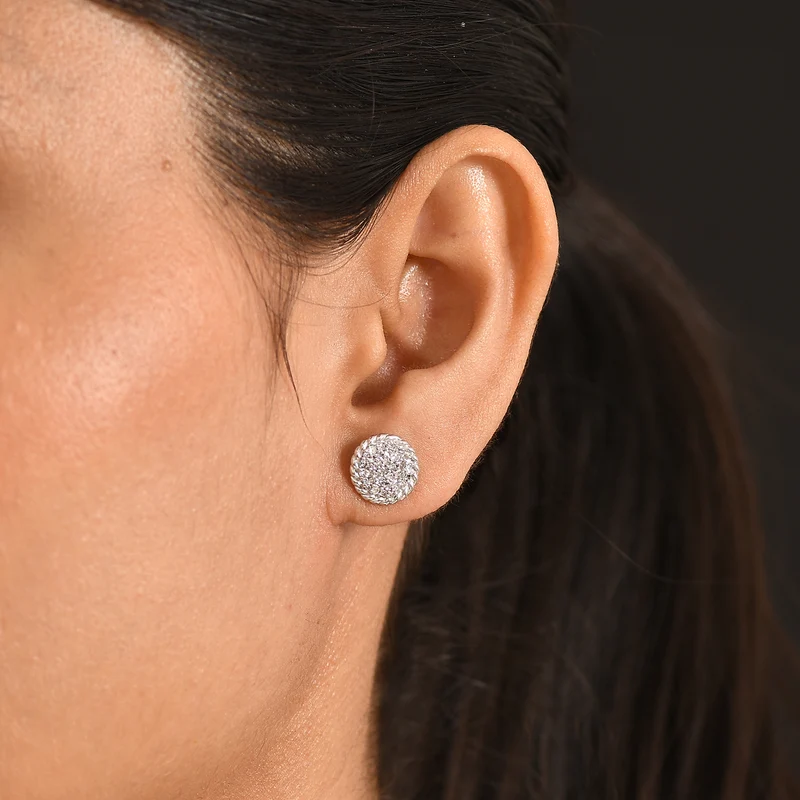 LUXURIANT (8-13 Werktage Lieferzeit) 0,50 ct. SI-GH Labor Diamant Ohrringe, 925 Silber rhodiniert