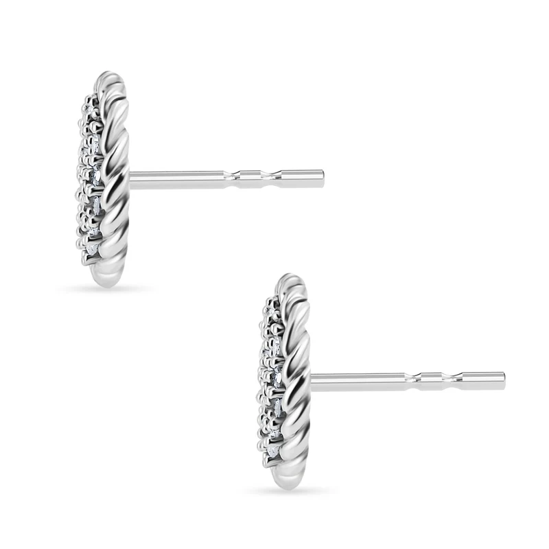 LUXURIANT (8-13 Werktage Lieferzeit) 0,50 ct. SI-GH Labor Diamant Ohrringe, 925 Silber rhodiniert