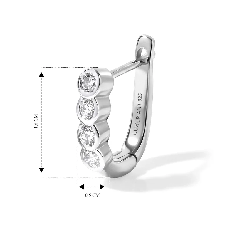 LUXURIANT (8-13 Werktage Lieferzeit) 0,50 ct. SI-GH Labor Diamant Ohrringe, 925 Silber 750 Gelbgold Vermeil