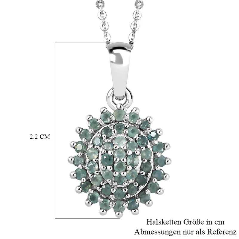 Alexandrit-Anhänger mit Kette, ca. 50 cm, 925 Silber platiniert, ca. 0.81 ct