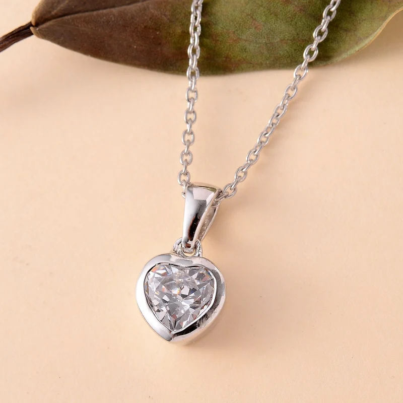 Feinster Zirkonia Schmuckset 925 Silber platiniert ca. 3,23 ct.